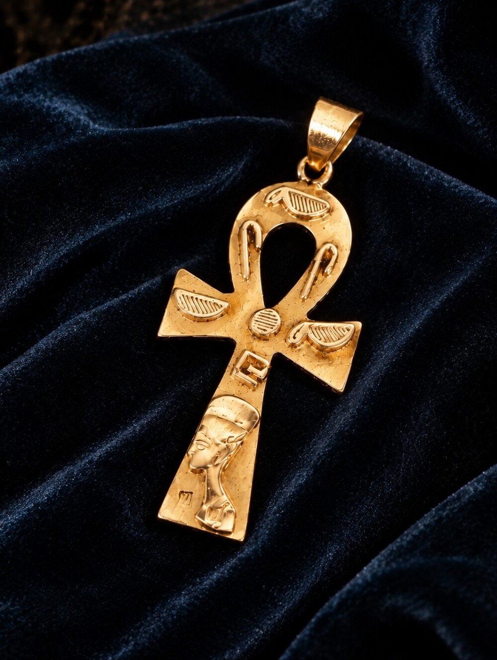 Vintage Egyptian Revival Ankh Pendant 14k Gold Tested